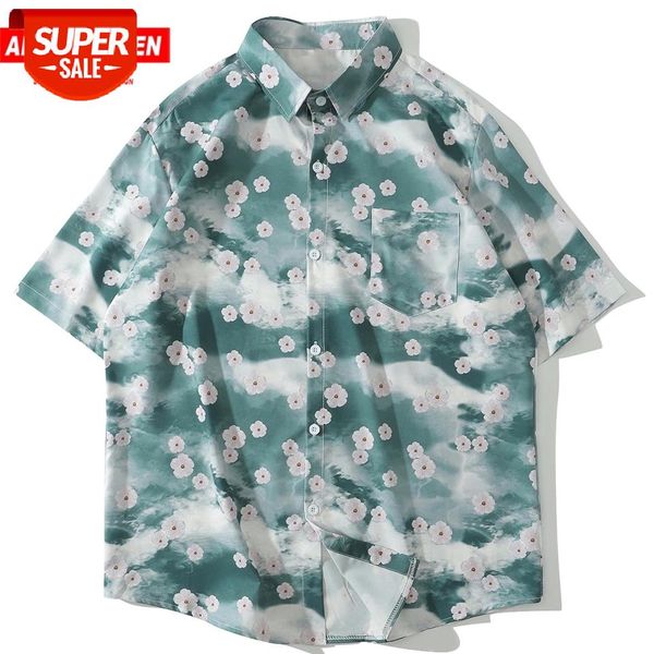 

aelfric eden hip hop flowers floral shirts men 2020 summer harajuku oversize streetwear short sleeve hawaiian beach shirts #kj4n, White;black