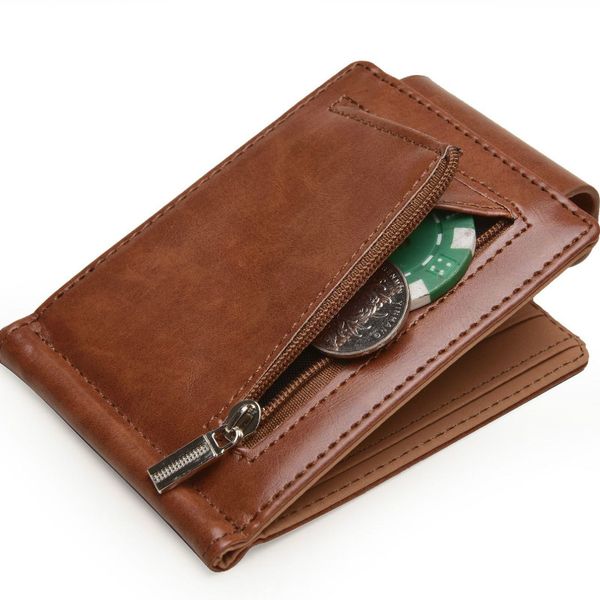 

2019 men wallet fashion purse small hasp money bag pu leather card holder mini vintage slim wallets clutch bags carteira, Red;black