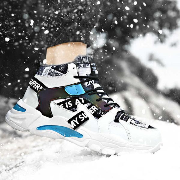

running shoes autumn new casual cotton high daddy fashion warm winter plush small men's shoes traniers sneakers