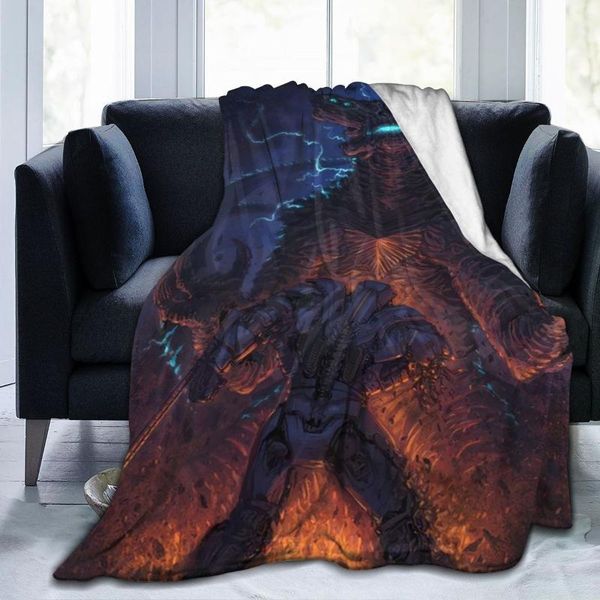 

blankets godzillas 3d cartoon sherpa blanket warm super soft flannel office nap bedspread sofa bedding plush quilt plaids 2