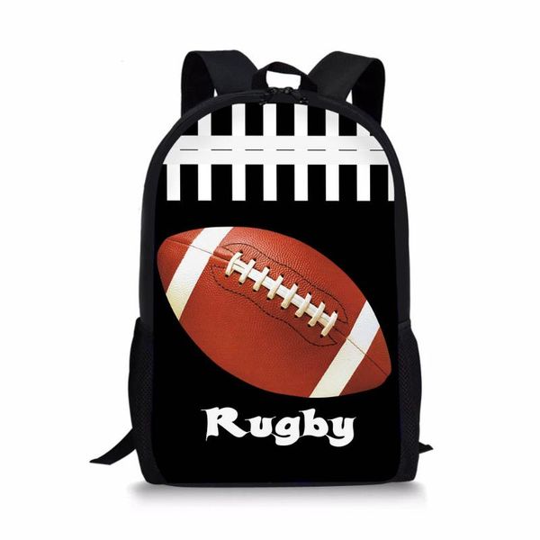 

school bags basketball baseball rugby 3d printing bag children backpack student funny girl