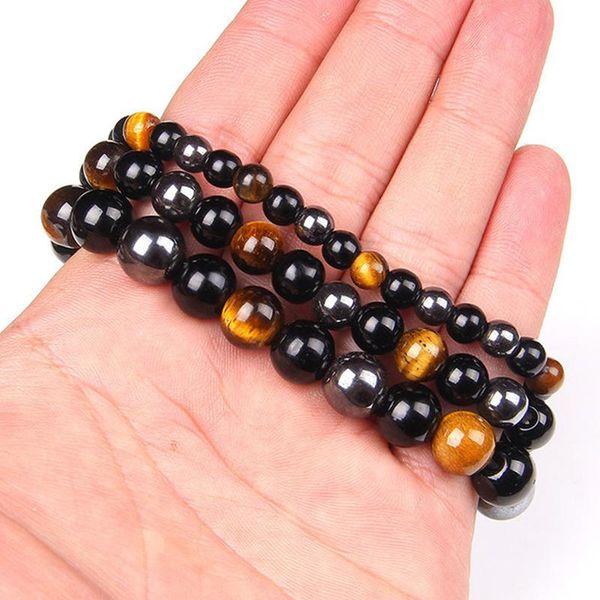 

beaded, strands 1pc 6/8/10mm braceket magnet beaded bracelets slimming bracelet healthy weight loss jewelry women men qrhyk, Black