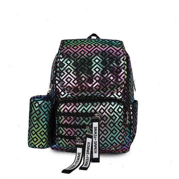 

women 2021 laser dimming schoolbag computer bag large capacity backpack
