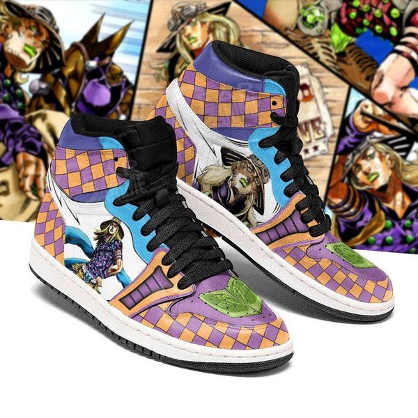 

customization jojo's bizarre adventure sneakers gyro zeppeli anime shoes