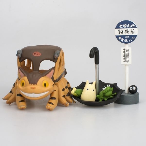 

animation surrounding hayao miyazaki totoro chinchilla hand-made bus folding music model doll boxed ornaments