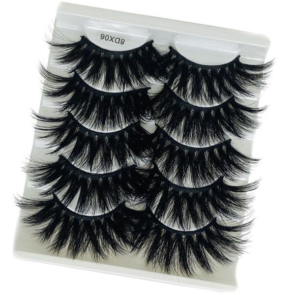 

false eyelashes beauty eye makeup tools dramatic criss-cross 8d mink hair wispies fluffies thick long