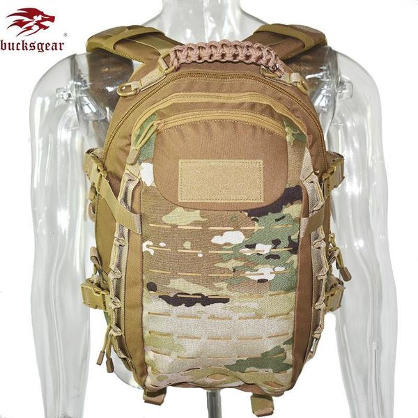 

bucksgear tear off hiking tactical backpack laser cut molle system 14 inch army lapbackpack 25l assault