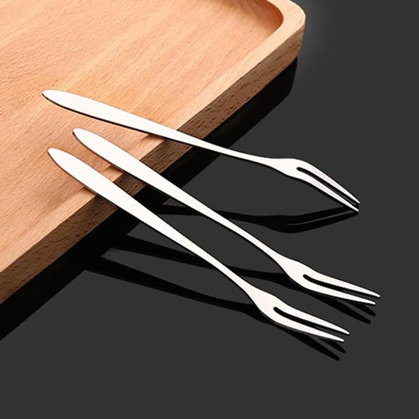 

forks 3pcs 304 stainless steel west tableware fruit fork sign small grade cake dessert kitchen accessory