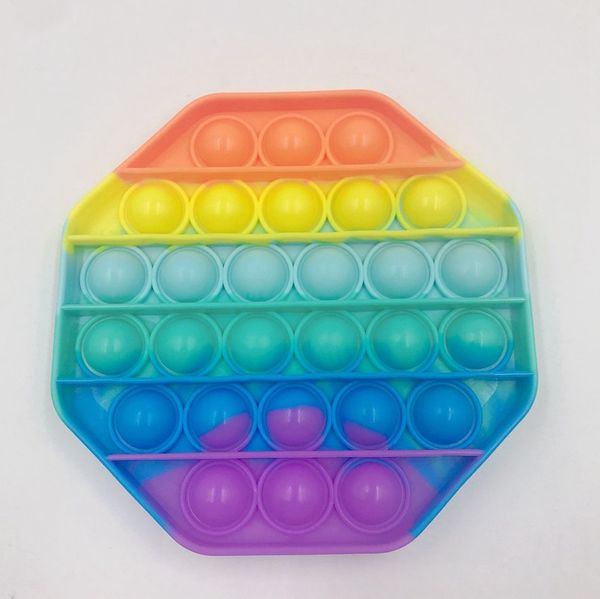 rainbow octagon pop it