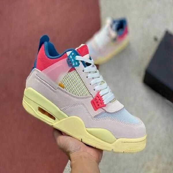 

4 4s jumpman men basketball shoes metallic purple red green bred ovo splatter black cat mens sports sneakers size 40-47