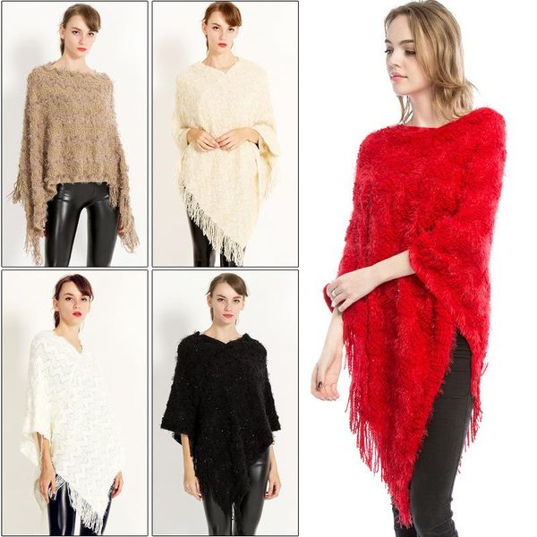 

scarves feather yarn lady's cape shawl batch, sequins imitation cashmere sweater, Blue;gray
