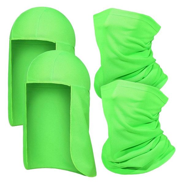 

shade 4 pcs hard hat neck protection sun protector liner and bandana face scarf