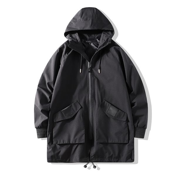 

new men streetwear black windbreaker waterproof 2021 mens harajuku hip hop vintage cargo bomber jackets 7xl 8xl lxbe a8qu, Black;brown