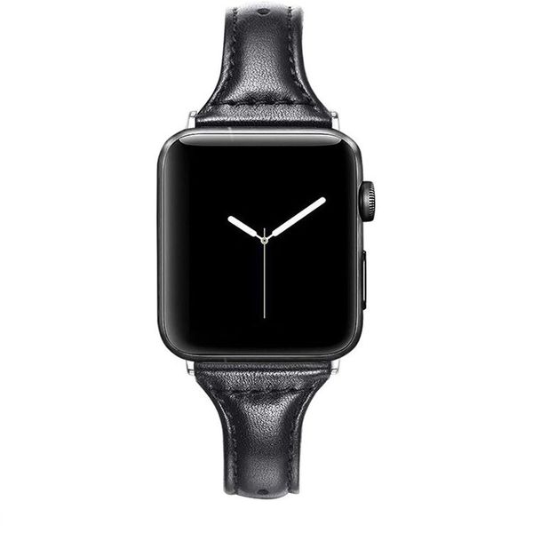 Cinturino in pelle T Slim Geniune per cinturino Apple Watch con clip in metallo iwatch 38mm 40mm 42mm 44mm loop Accessori braccialetto cinturino intelligente