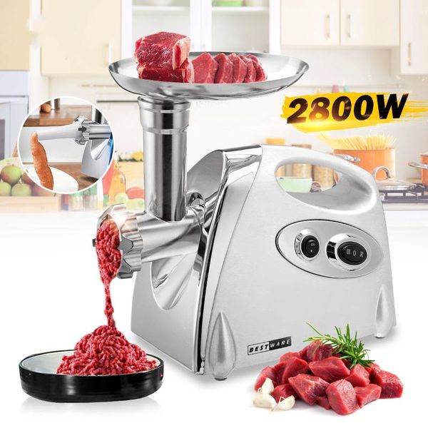 

blender 110v-220v 2800w electric meat grinder mixer kitchen mincer sausage stuffer maker filler machine processor slicer for patty