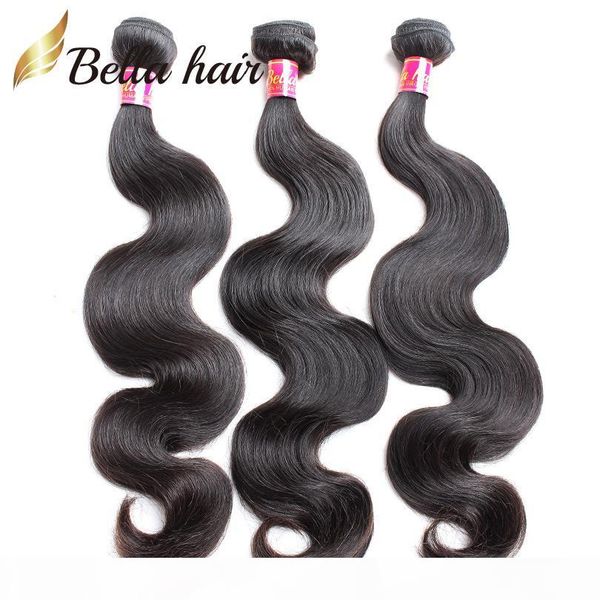 

bellahair brazilian hair extensions unprocessed human virgin hair weft indian malaysian peruvian 3pcs double weft body wave hair bundles, Black