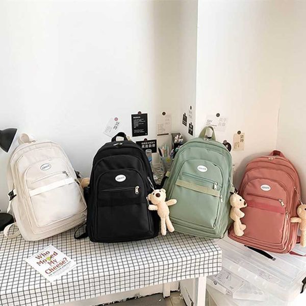 

fashion girls college school bag casual new simple backpack school bag school bag girl travel backpack rucksack y0804