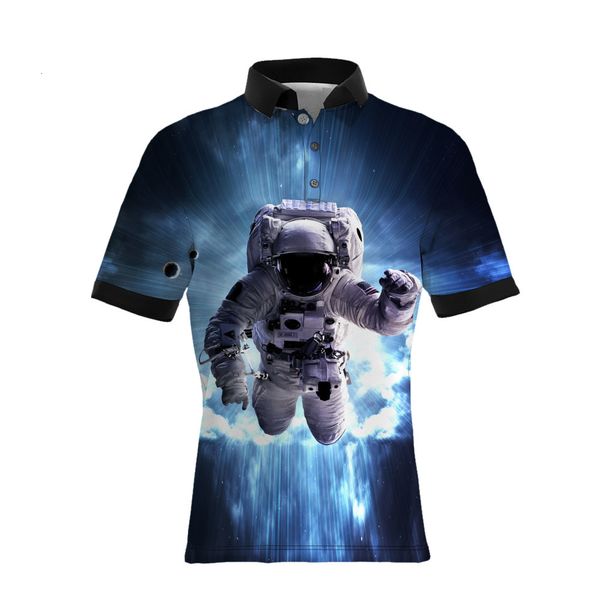 

19ss new style astronaut pattern printing men's casual polo shirts sellers big size mens designer t shirts loose version, White;black