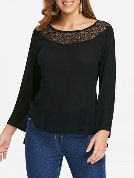 

new fashion women ladies long mouths loose ee patchwork t-shirts flare mouwen casual women's t-shirt plus size, White