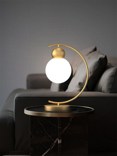 

table lamps nordic bedroom bedside gourd ball post-modern room dressing living study office luxury decor lights