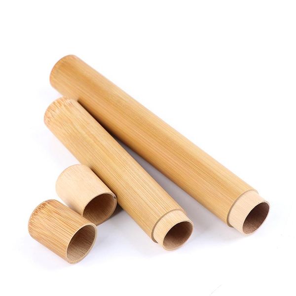 

toothbrush holders 1pcs natural bamboo tube holder case