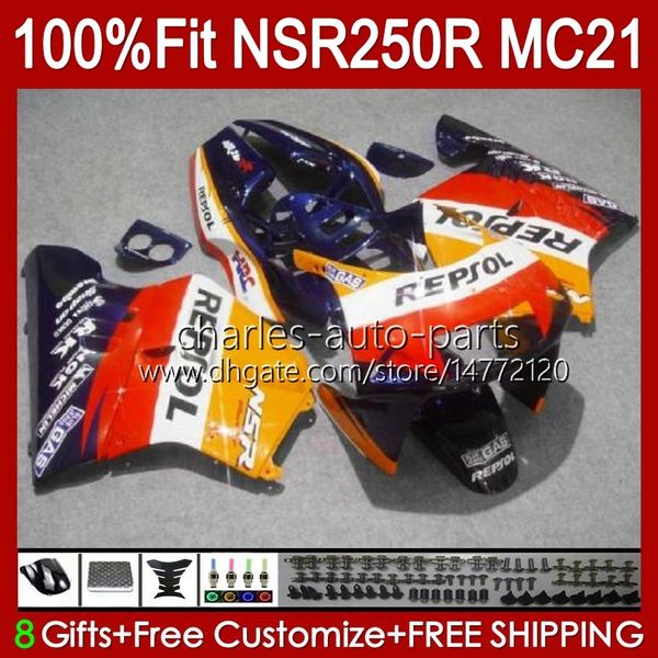 Injeção de OEM para Honda NSR250 NSR 250 R MC21 PGM3 NSR250R 90 91 92 93 103HC.36 NSR 250R NSR250RR 1990 1991 1993 Fairings de Azul Repsol