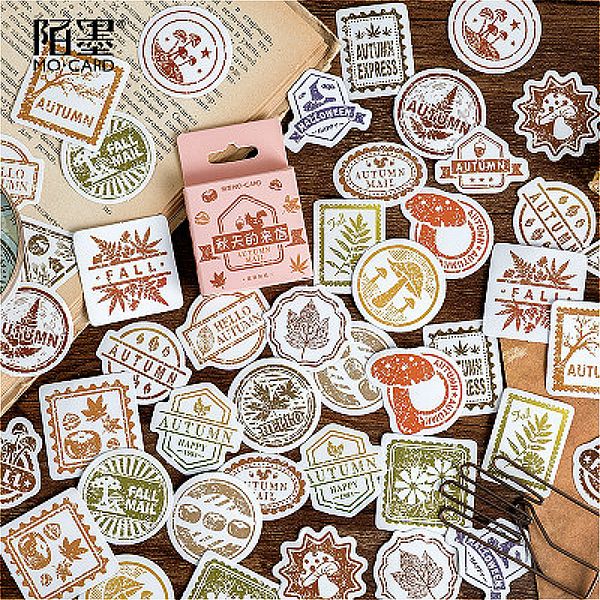 

5pieces/lot 1pcs kawaii letters in autumn stationery sticker adhesive paper flake lovely label sticker scrapbooking stationery stationery