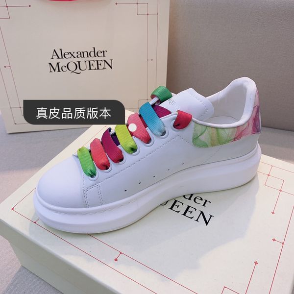 

mcqeen shoes designer men women womens leather lace up white mens espadrilles oversized flats platform casual espadrille flat sneakers