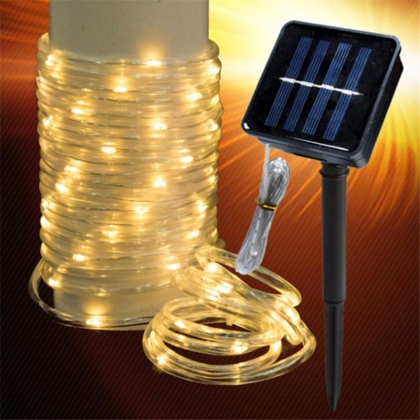 

strings 50leds/100leds solar led string light outdoor rope tube fairy garland christmas lighting for home garden lawn decoration