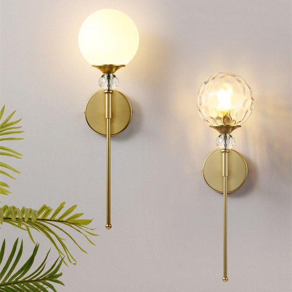 

wall lamp (led bulb)glass light warm white sconce for living room/bedroom/bathroom adjust fixture