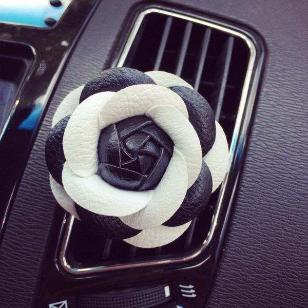 

car air freshener vehicle camellia flower outlet perfume clip diffuser ornament