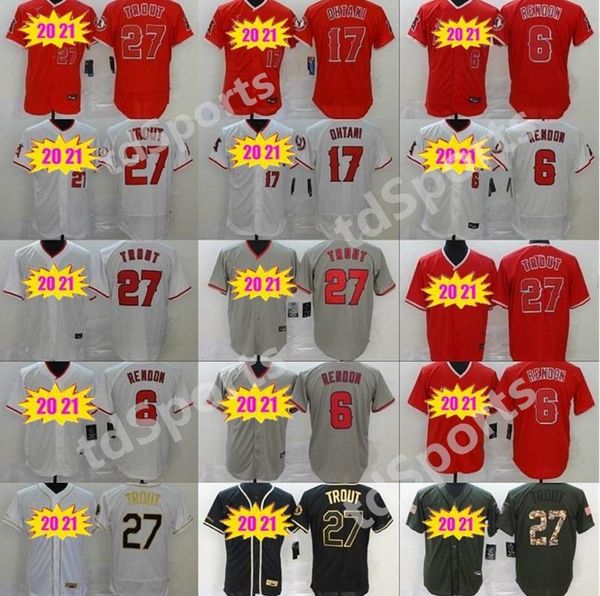 

new men women kids youth 2020 angels 6 anthony rendon 27 mike trout 17 shohei ohtani baseball jerseys, Blue;black
