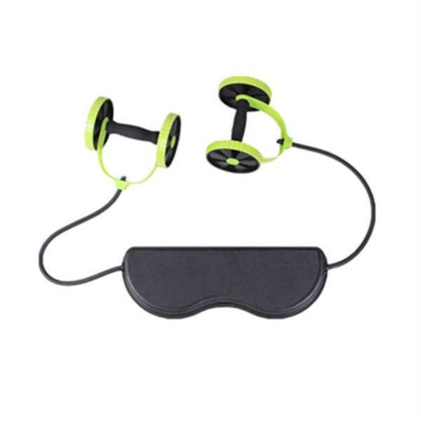 

training equipment double roller muscle trainer abdominal wheel energy resistance bands gym arm fitness neutral tensioner