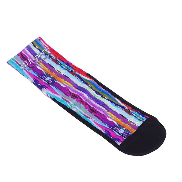 

dh sports brand quality professional cycling socks breathable bicycle socks outdoor mountain bike sock printing racing footwear, Black