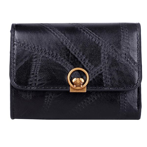 

wallets fashion lady retro puppy cute hand take wallet multi-card purse 2021 ladies card holder#p3, Red;black