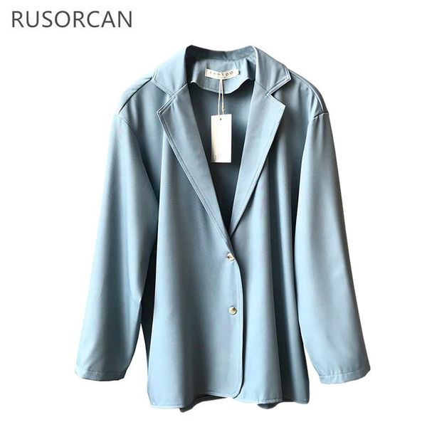 

women's suits & blazers summer thin solid color suit jacket female korean version of loose long-sleeved casual 2021 temperament sunscre, White;black