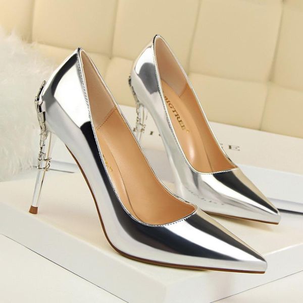 

dress shoes high heels women pumps stiletto ladies fashion patent leather bridal wedding, Black