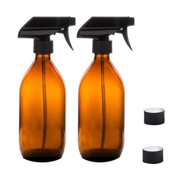 

other hair cares brown glass spray bottles 2 x 500 ml amber bottle with fine trigger for spraying and airtight lids.