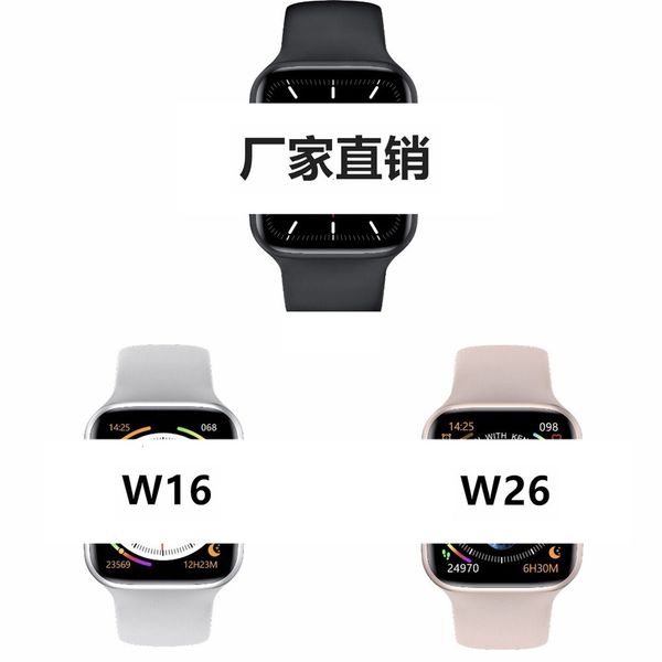 

w16 w26 bluetooth call information music thermometry heart rate sphygmomanometer step movement smart watch i