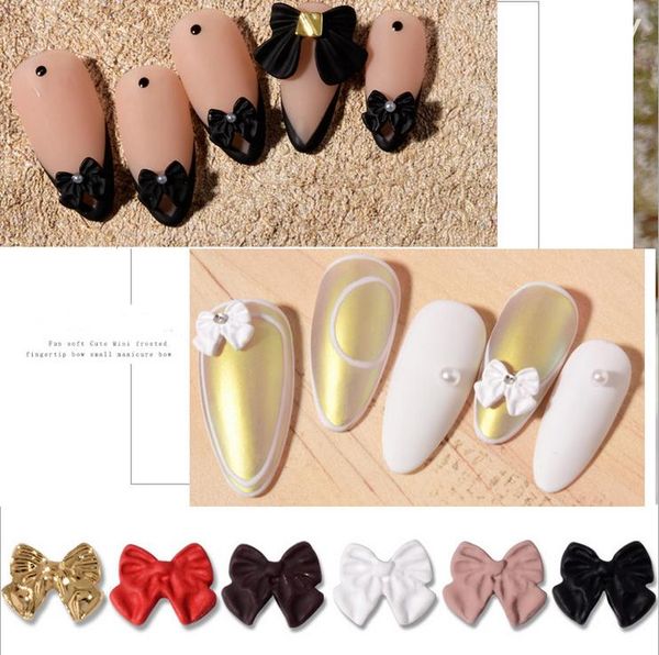 

nail art decorations 10pcs/lot, 3d bowknots shapes acrylic for tips, Silver;gold