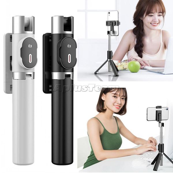 Hochwertiger Roreta 3-in-1 kabelloser Bluetooth-Selfie-Stick, faltbar, Mini-Stativ, erweiterbares Einbeinstativ für iPhone, iOS, Android, P60 Fashion