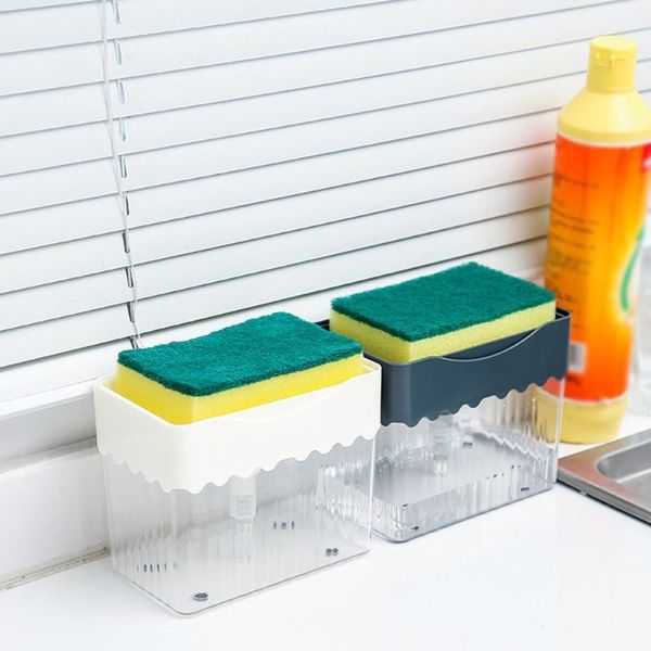 

storage bottles & jars 3 colors washing sponge soap box dispenser caddy kitchen bathroom organizer with a