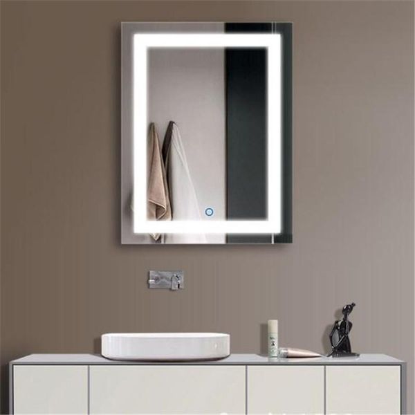 

wall lamps high end modern bright 60*80cm led light mirror with touch switch for bathroom el waterproof anti-fog lamp 1770