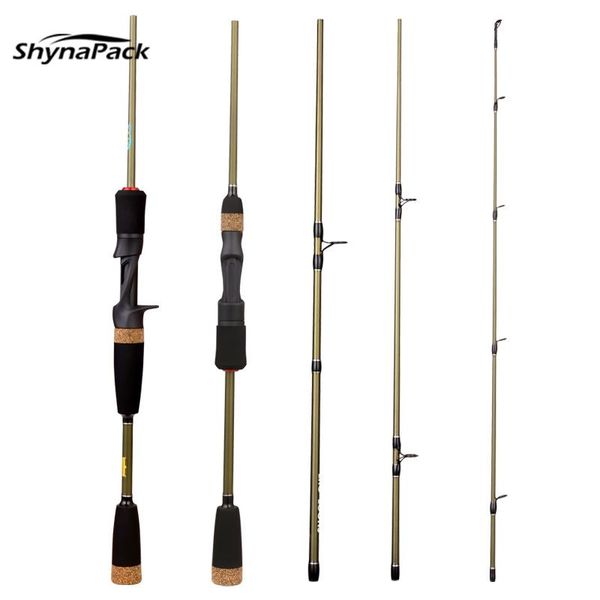 

boat fishing rods 1.8m 2.1m 4 sections carbon rod lure wt:5-22g power spinning/casting carp travel sea tackle