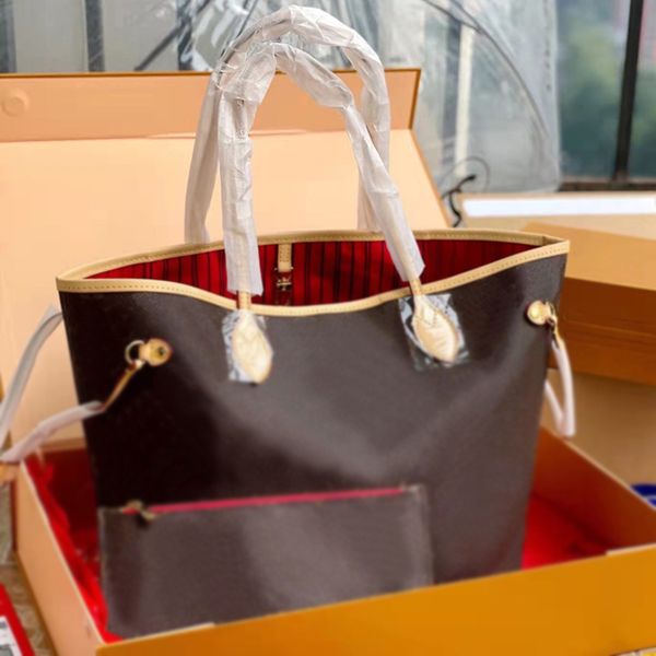 

designer women never printed full tote bag luxurys designers bags paris brand checkerborad shoulder handbags cowhide leather shopping handba