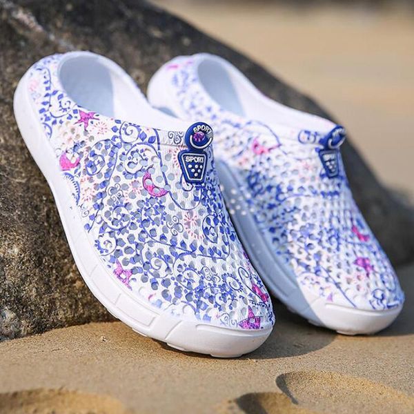 

slippers women sandals ladies beach casual outdoor waterproof flats shoes 2021 fashion hollow out breathable, Black