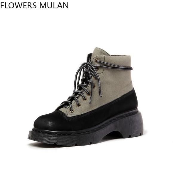 

boots europe and the united states winter when wearing round flat heel, Black