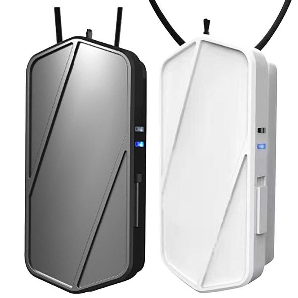 

eas-2 pcs personal wearable portable car oxygen bar 650mah battery negative ion hanging neck air purifier purifiers