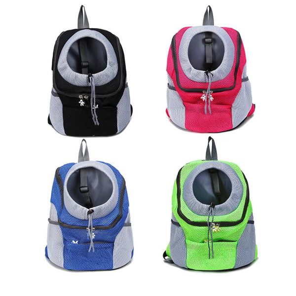 

multi-functional pet carrier bags breathable cat dog travel portable drawstring mesh puppy double shoulder backpack car seat covers