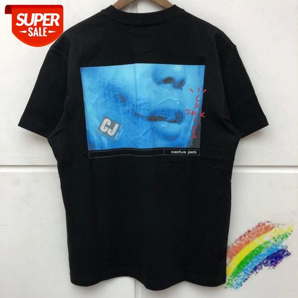 

2021ss Foam Printing Cactus Jack Travis Scott T Shirt Men Women High Quality Short Sleeves Streetwear Top T-shirt Tees #BX3q, White;black